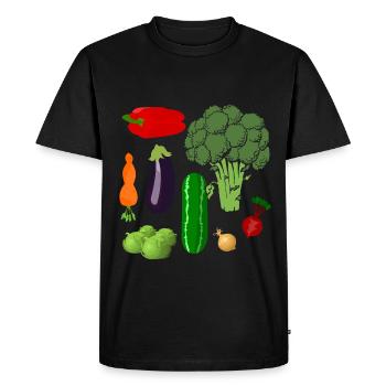 Vegetable - Men's Premium Organic T-Shirt - black - Front - Nico (187cm)