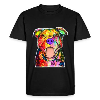 Pitbull - T-shirt Premium bio Homme - noir - Devant - Nico (187cm)