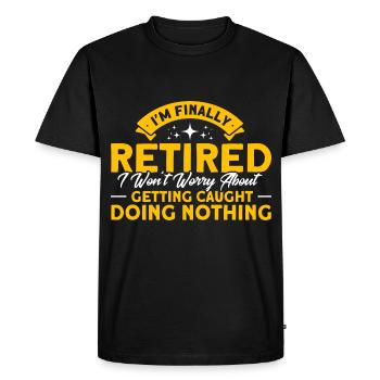Pension de retraite Pension de retraité 2022 Cadeau - T-shirt Premium bio Homme - noir - Devant - Nico (187cm)