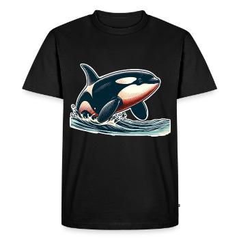 Orque Épaulard - T-shirt Premium bio Homme - noir - Devant - Nico (187cm)