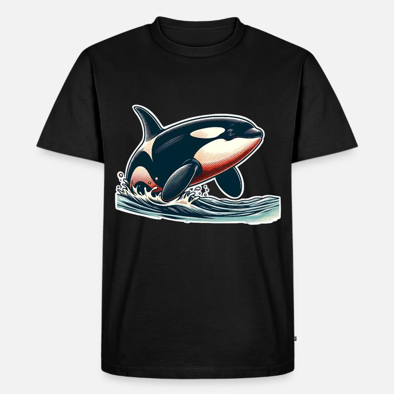 Orca Schwertwal - Männer Premium Bio T-Shirt - Schwarz
