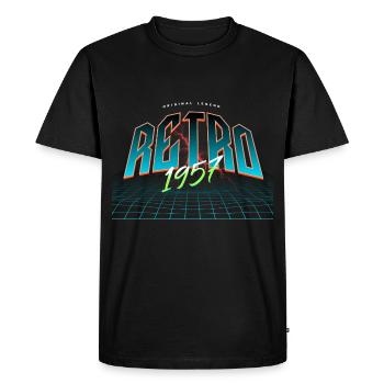 1957 Année de naissance Année de naissance - T-shirt Premium bio Homme - noir - Devant - Nico (187cm)