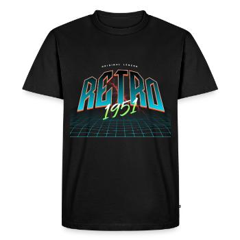 1951 Année de naissance Année de naissance - T-shirt Premium bio Homme - noir - Devant - Nico (187cm)