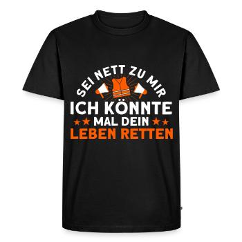 Sauveteur Piscine Sauveteur Sauveteur Sauveteur - T-shirt Premium bio Homme - noir - Devant - Nico (187cm)