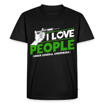 Anesthésie anesthésiste anesthésique médecin - T-shirt Premium bio Homme - noir - Devant - Nico (187cm)