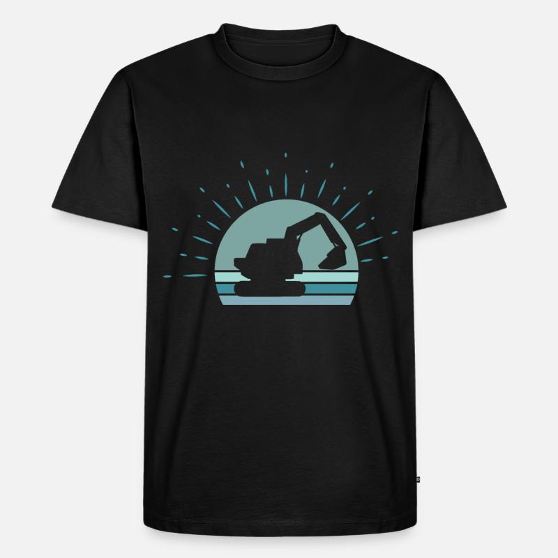 Bagger Kinder - Männer Premium Bio T-Shirt - Schwarz