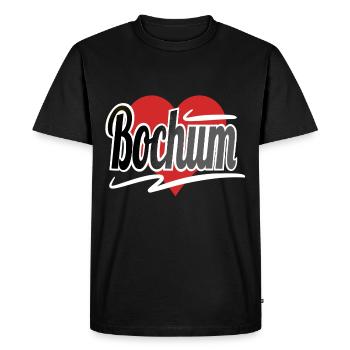 Bochum - T-shirt Premium bio Homme - noir - Devant - Nico (187cm)