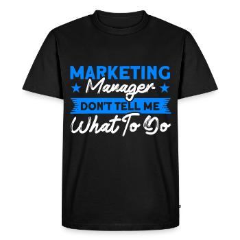 Manager Marketing Manager Digital Marketing - Men's Premium Organic T-Shirt - black - Front - Nico (187cm)