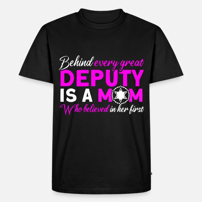 Mama Hilfssheriff Mama Mutter - Männer Premium Bio T-Shirt - Schwarz