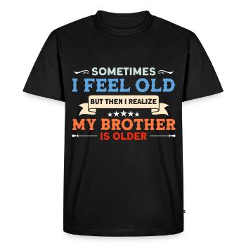 Old people Sarcastic grandfather - Men's Premium Organic T-Shirt - black - Front - Nico (187cm)