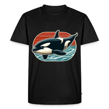 Orque Épaulard - T-shirt Premium bio Homme - noir - Devant - Nico (187cm)
