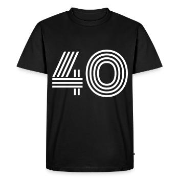 40 - T-shirt Premium bio Homme - noir - Devant - Nico (187cm)