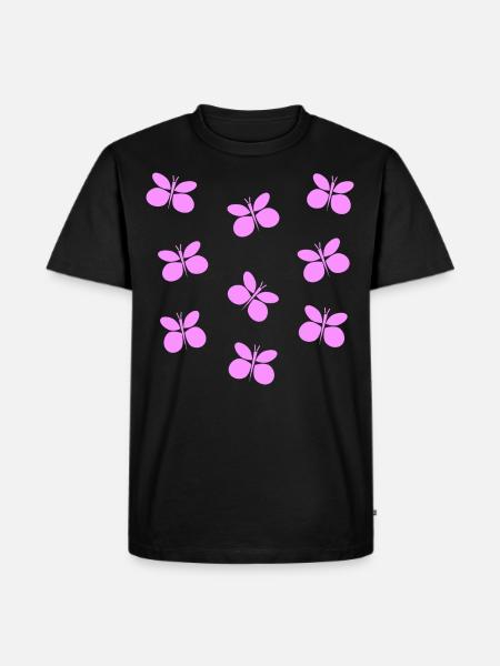 Schmetterlinge - Männer Premium Bio T-Shirt - Schwarz