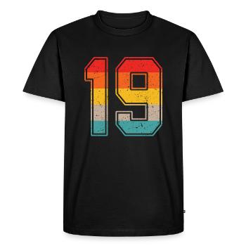 19 years retro jersey number 19 T-shirt number 19 - Men's Premium Organic T-Shirt - black - Front - Nico (187cm)