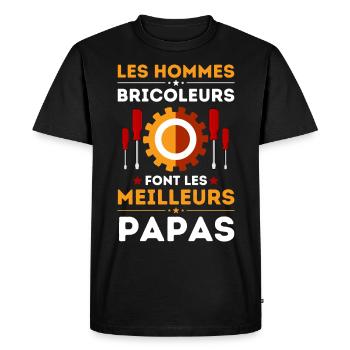 Les bricoleurs font les meilleurs papa 1 - T-shirt Premium bio Homme - noir - Devant - Nico (187cm)
