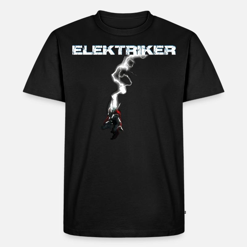 Elektriker - Männer Premium Bio T-Shirt - Schwarz