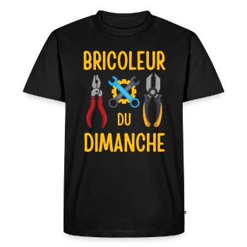 Bricoleur du dimanche 4 - T-shirt Premium bio Homme - noir - Devant - Nico (187cm)