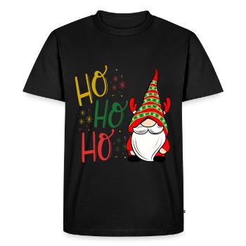 Ho ho ho gnome Christmas - Men's Premium Organic T-Shirt - black - Front - Nico (187cm)