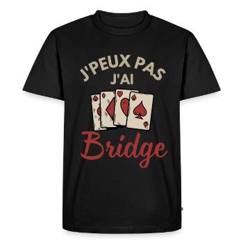 Jeux de carte bridge - T-shirt Premium bio Homme - noir - Devant - Nico (187cm)