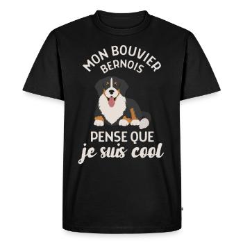 Bouvier bernois chien race - T-shirt Premium bio Homme - noir - Devant - Nico (187cm)