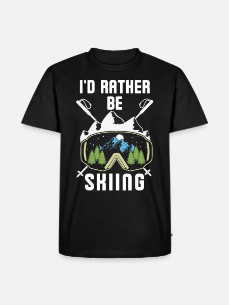 I'd rather be skiing 3 - Men's Premium Organic T-Shirt - black