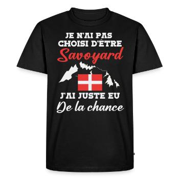 Humour Savoie Savoyard - T-shirt Premium bio Homme - noir - Devant - Nico (187cm)