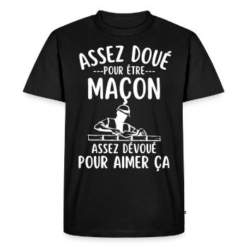 Assez doué pour être un soudeur - T-shirt Premium bio Homme - noir - Devant - Nico (187cm)