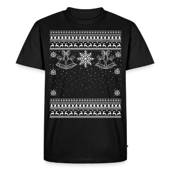 Motif Noël à personnaliser Papa Maman Enfants - T-shirt Premium bio Homme - noir - Devant - Nico (187cm)