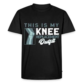 Patient Knee Surgery Bionic Knee - Men's Premium Organic T-Shirt - black - Front - Nico (187cm)