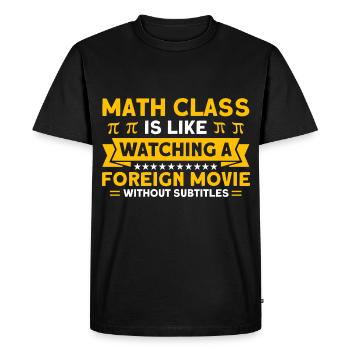 Math Mathématiques Sciences Math Cadeau - T-shirt Premium bio Homme - noir - Devant - Nico (187cm)