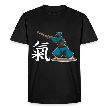 Kendo Arts Martiaux Japonais Combat à l’Épée - T-shirt Premium bio Homme - noir - Devant - Nico (187cm)