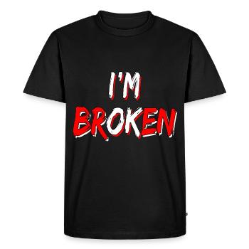Je suis brisé Je suis ok pour les femmes et les hommes - T-shirt Premium bio Homme - noir - Devant - Nico (187cm)