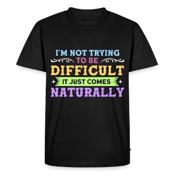 Personnes âgées Grand-père sarcastique - T-shirt Premium bio Homme - noir - Devant - Nico (187cm)