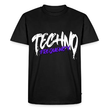 Techno - Men's Premium Organic T-Shirt - black - Front - Nico (187cm)