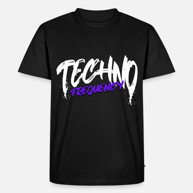 Techno - Männer Premium Bio T-Shirt - Schwarz