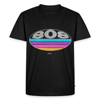 808 Analog SYNTHESIZER Drum Machine - Men's Premium Organic T-Shirt - black - Front - Nico (187cm)