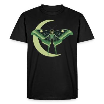 Lunar Moth Actias Luna - Men's Premium Organic T-Shirt - black - Front - Nico (187cm)