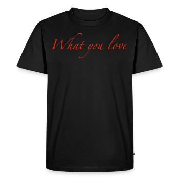 Ce que vous aimez - T-shirt Premium bio Homme - noir - Devant - Nico (187cm)
