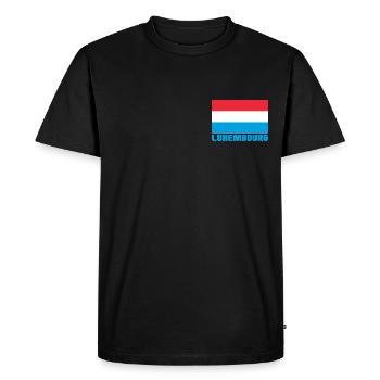 Luxembourg - T-shirt Premium bio Homme - noir - Devant - Nico (187cm)
