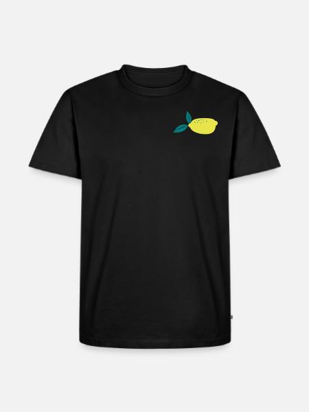 lemon - Men's Premium Organic T-Shirt - black