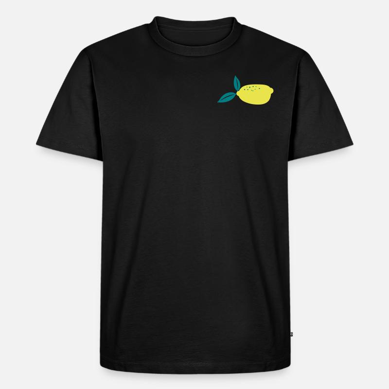 Zitrone - Männer Premium Bio T-Shirt - Schwarz