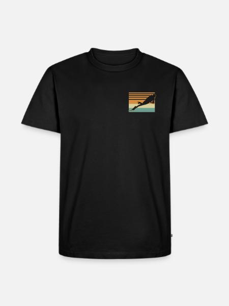 Diver Flag - Männer Premium Bio T-Shirt - Schwarz