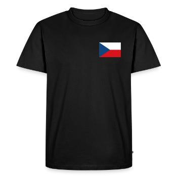 Drapeau de la République tchèque - T-shirt Premium bio Homme - noir - Devant - Nico (187cm)