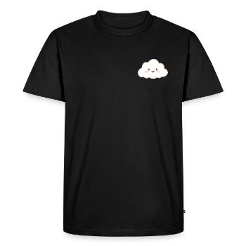 nuage - T-shirt Premium bio Homme - noir - Devant - Nico (187cm)
