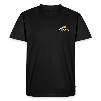 The mountain - Men's Premium Organic T-Shirt - black - Front - Nico (187cm)