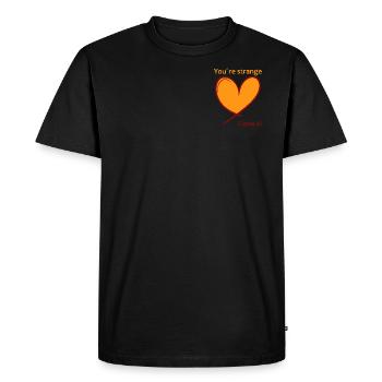 Unique and beloved - Men's Premium Organic T-Shirt - black - Front - Nico (187cm)