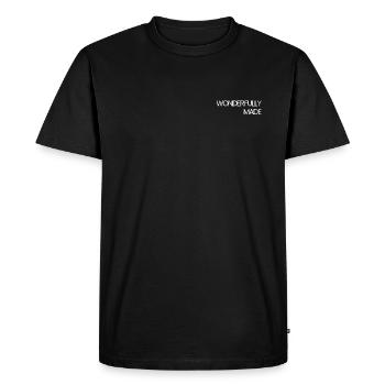 Chemise unisexe merveilleusement faite - T-shirt Premium bio Homme - noir - Devant - Nico (187cm)