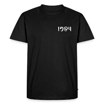 1984 Édition limitée 42e anniversaire 1984 - T-shirt Premium bio Homme - noir - Devant - Nico (187cm)