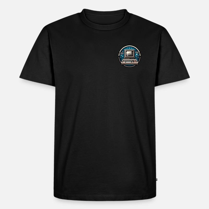 8-bits Computer Small Logo - Men's Premium Organic T-Shirt - black