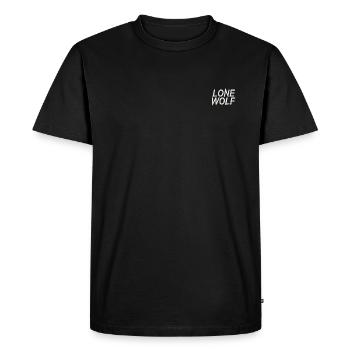 Lone Wolf - Men's Premium Organic T-Shirt - black - Front - Nico (187cm)
